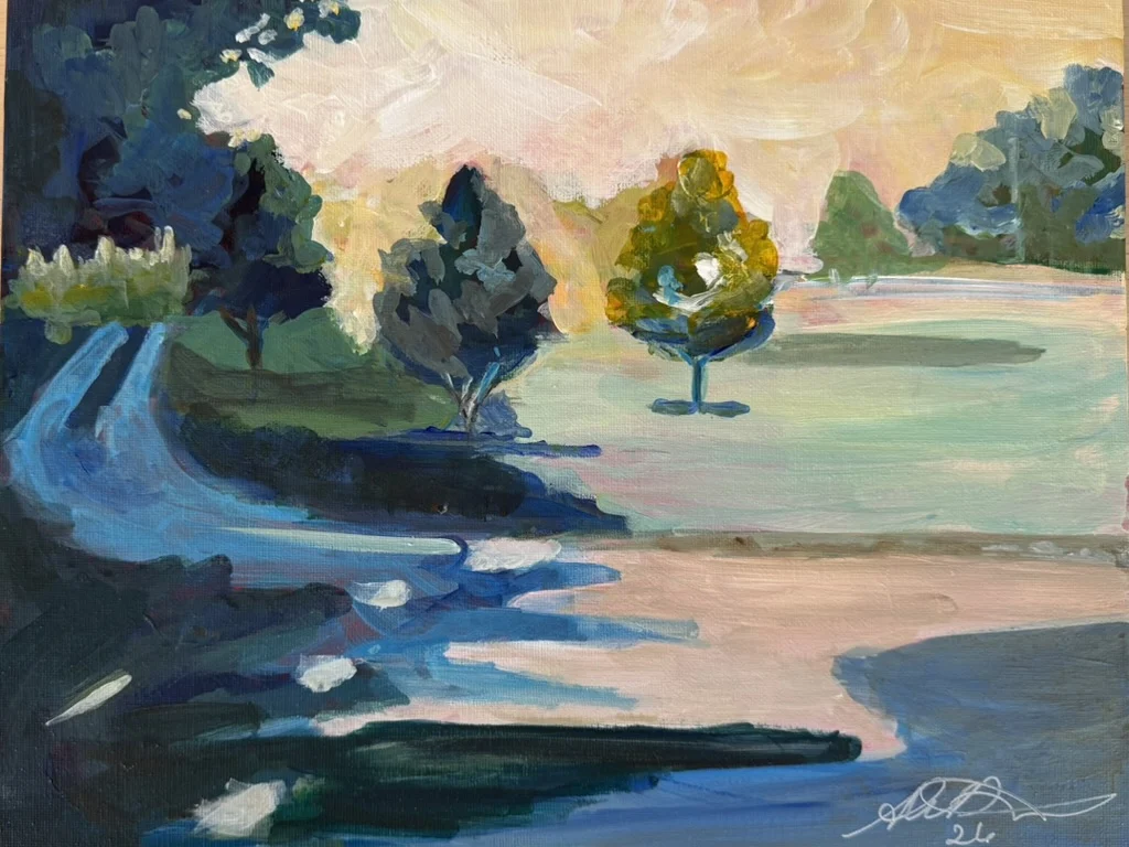 Afternoon Shadow, acrylic on canvas board, by Shannon Huffman Polson