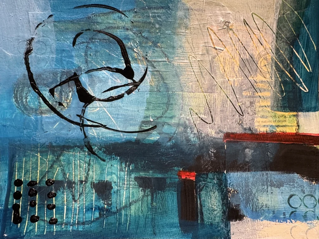 Nature of Desire, india ink, acrylic and mixed media on paper, by Shannon Huffman Polson