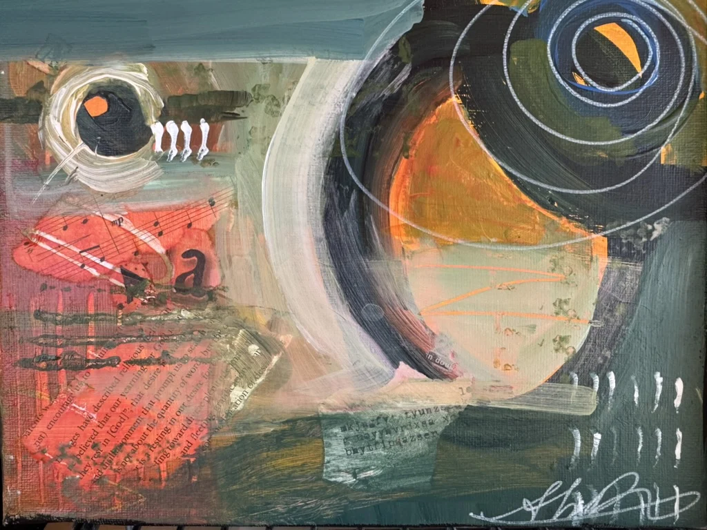 Our Yearning, mixed media and india ink, by Shannon Huffman Polson