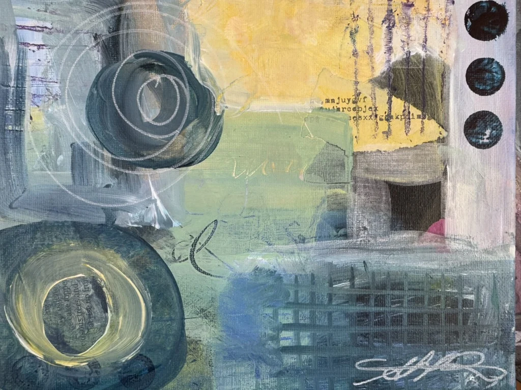 Rise Up, mixed media and india ink, by Shannon Huffman Polson