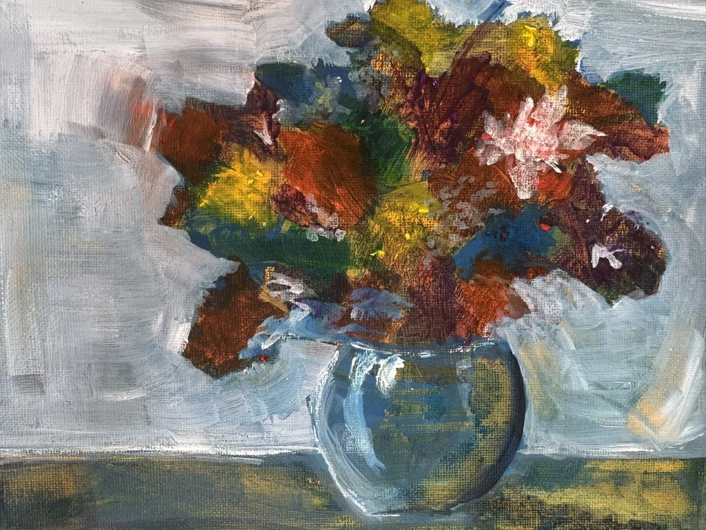 Summer Blooms, acrylic on canvas, by Shannon Huffman Polson